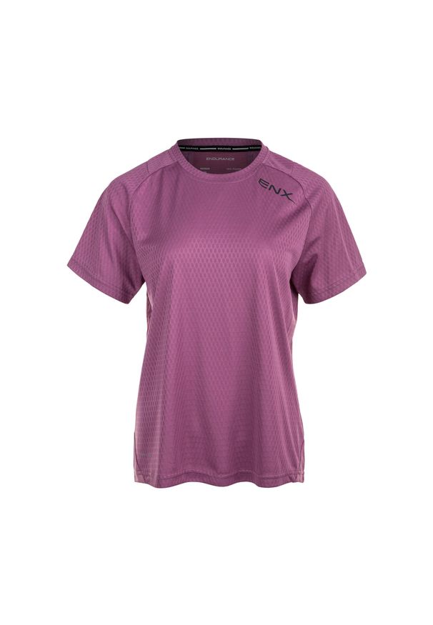 ENDURANCE - Koszulka rowerowa damska MTB Endurance Jannie S/S. Kolor: różowy. Sport: turystyka piesza