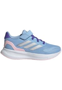 Adidas - Buty sportowe adidas Runfalcon 5 IE8581 niebieskie. Okazja: na co dzień. Zapięcie: rzepy. Kolor: niebieski. Materiał: guma, syntetyk, materiał. Szerokość cholewki: normalna. Model: Adidas Cloudfoam. Sport: wspinaczka #1