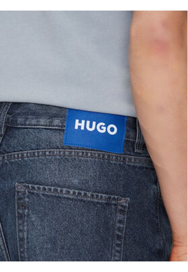 Hugo - HUGO Szorty jeansowe Skate 50534641 Granatowy Straight Fit. Kolor: niebieski. Materiał: bawełna