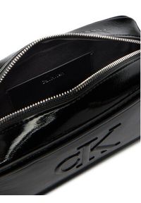 Calvin Klein Torebka Bold Ck Metallic Camera Bag LV04F3331G Czarny. Kolor: czarny. Materiał: skórzane #3