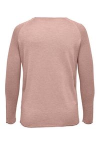 ONLY Carmakoma Sweter 15197209 Różowy Regular Fit. Kolor: różowy. Materiał: wiskoza