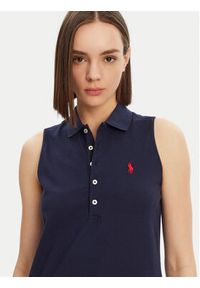 Polo Ralph Lauren Sukienka codzienna 211968292002 Granatowy Regular Fit. Okazja: na co dzień. Typ kołnierza: polo. Kolor: niebieski. Materiał: bawełna. Typ sukienki: proste. Styl: casual #5