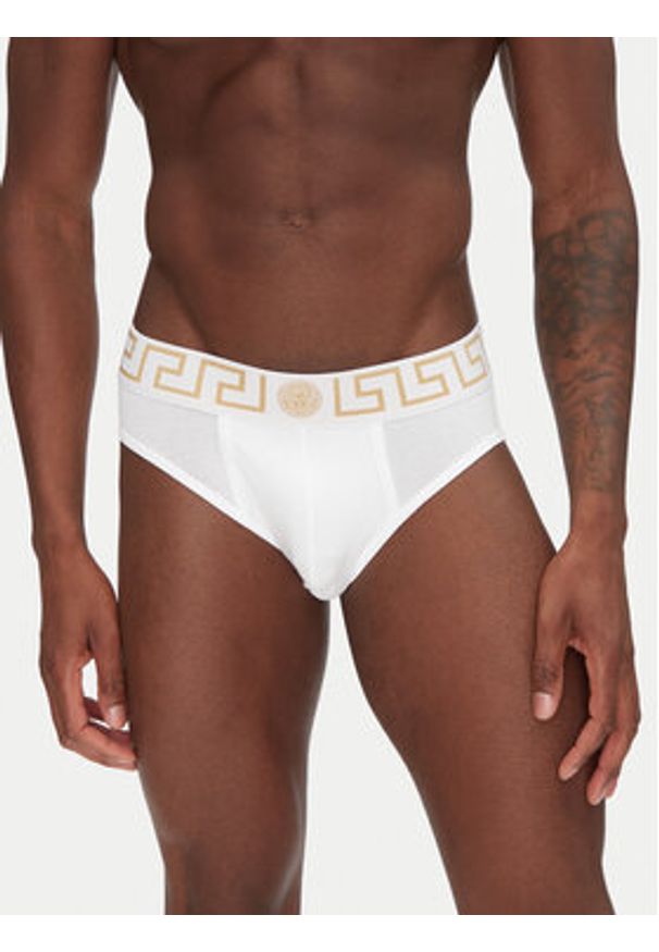 VERSACE - Versace Komplet 3 par slipów AU10327 Biały. Kolor: biały. Materiał: bawełna