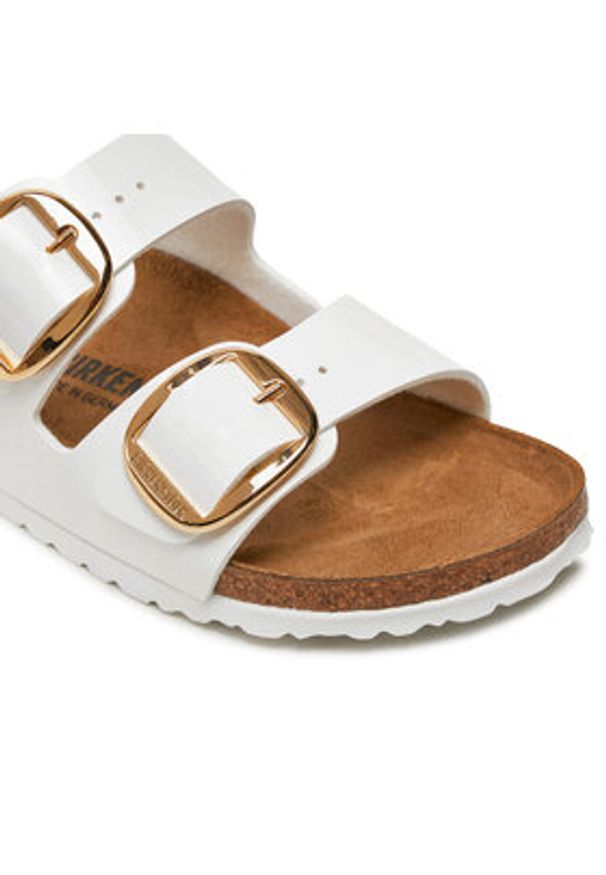 Birkenstock Klapki Arizona Bb Bf 1019818 Biały. Kolor: biały. Materiał: skóra