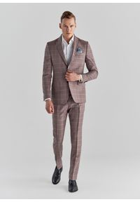 Pako Lorente - PAKO LORENTE – Różowe spodnie garniturowe P22SP-6G-019-W-S. Kolor: różowy. Materiał: wełna. Wzór: gładki