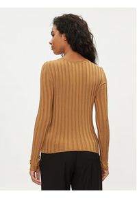 only - ONLY Sweter Ida 15268001 Brązowy Regular Fit. Kolor: brązowy. Materiał: wiskoza