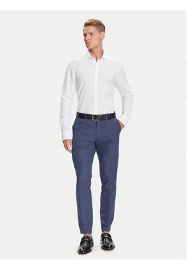 BOSS Koszula P-Hank 50527675 Biały Slim Fit. Kolor: biały. Materiał: bawełna