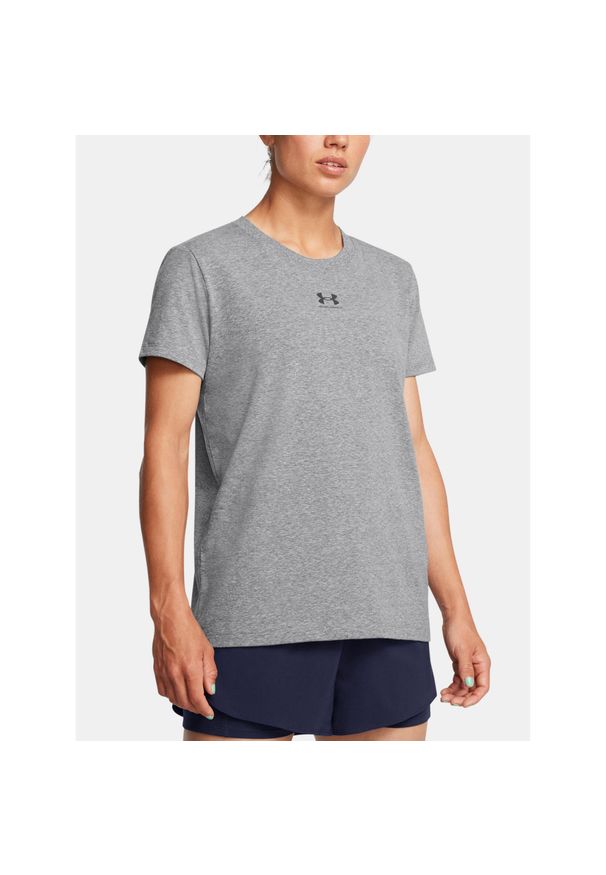 Koszulka damska Under Armour Rival Core SS. Kolor: szary. Sport: fitness