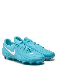 Nike Buty do piłki nożnej Phantom Gx II Club FG/MG FJ2557 400 Niebieski. Kolor: niebieski. Materiał: skóra
