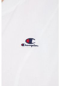 Champion kurtka bomber damski kolor biały przejściowa oversize. Kolor: biały. Materiał: włókno