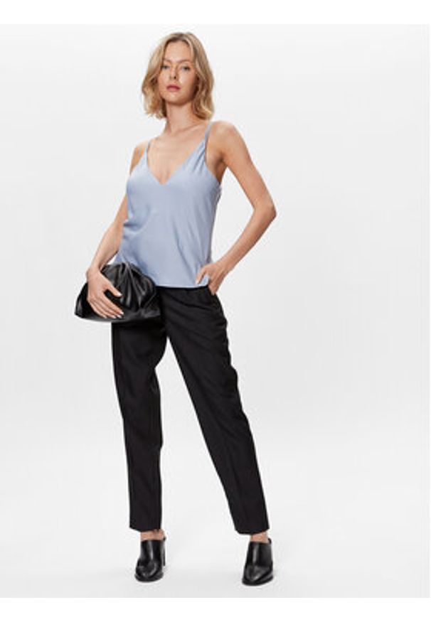 Calvin Klein Spodnie materiałowe Essential K20K205816 Czarny Slim Fit. Kolor: czarny. Materiał: materiał, wiskoza, syntetyk