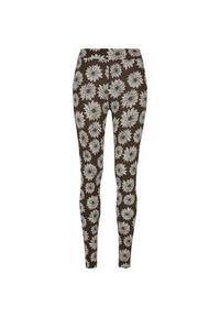 Legginsy damskie Urban Classics Soft AOP GT. Kolor: brązowy. Wzór: nadruk #1