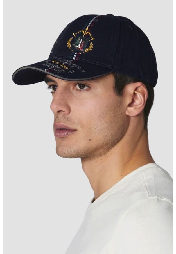 Aeronautica Militare - AERONAUTICA MILITARE Сzarna czapka męska Embroidered. Kolor: czarny