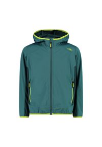 Kurtka dziecięca turystyczna CMP 39A5134. Okazja: na co dzień. Typ kołnierza: kaptur. Kolor: niebieski. Materiał: softshell. Styl: casual, sportowy #1