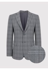 Pako Lorente - PAKO LORENTE – Szara marynarka garniturowa w kratkę. Okazja: na komunię. Kolor: szary. Wzór: kratka. Styl: boho, elegancki