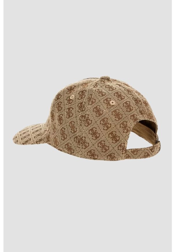 Guess - GUESS Logowana brązowa czapka z daszkiem. Kolor: brązowy