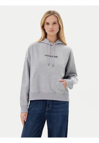 Guess Jeans Bluza W5RQ27 K68I4 Szary Oversize. Kolor: szary. Materiał: bawełna