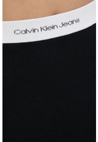 Calvin Klein Jeans spódnica kolor czarny mini prosta. Okazja: na co dzień. Kolor: czarny. Materiał: dzianina. Styl: casual