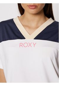 Roxy T-Shirt Trying Your Luck ERJZT05128 Biały Regular Fit. Kolor: biały. Materiał: syntetyk