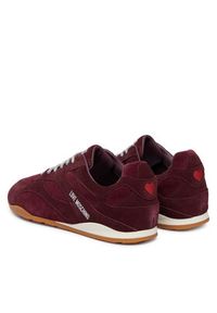 Love Moschino - LOVE MOSCHINO Sneakersy JA15352G1PIGB55A Bordowy. Kolor: czerwony. Materiał: skóra, zamsz #5