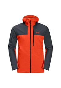 Kurtka uniwersalna męska Jack Wolfskin 11140513048. Typ kołnierza: kaptur. Kolor: pomarańczowy. Materiał: syntetyk. Styl: klasyczny #1