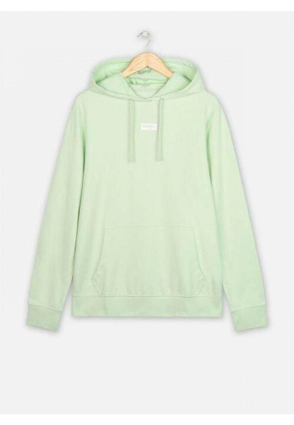 Wrangler - WRANGLER LOGO HOODIE MĘSKA BLUZA GREEN SPRAY W6C4HLXHR