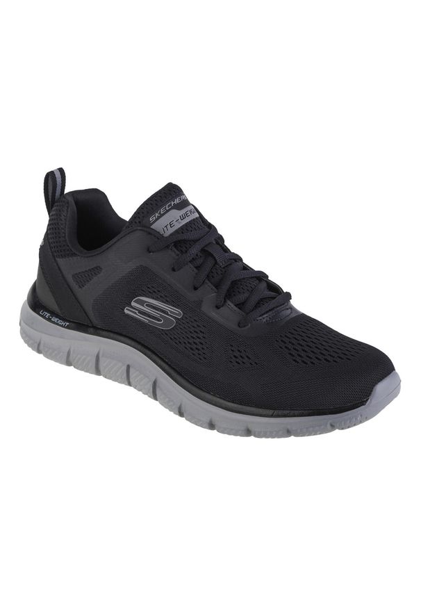 skechers - Buty sportowe Sneakersy męskie, Skechers Track-Broader. Zapięcie: sznurówki. Kolor: czarny. Materiał: materiał. Szerokość cholewki: normalna. Sport: turystyka piesza