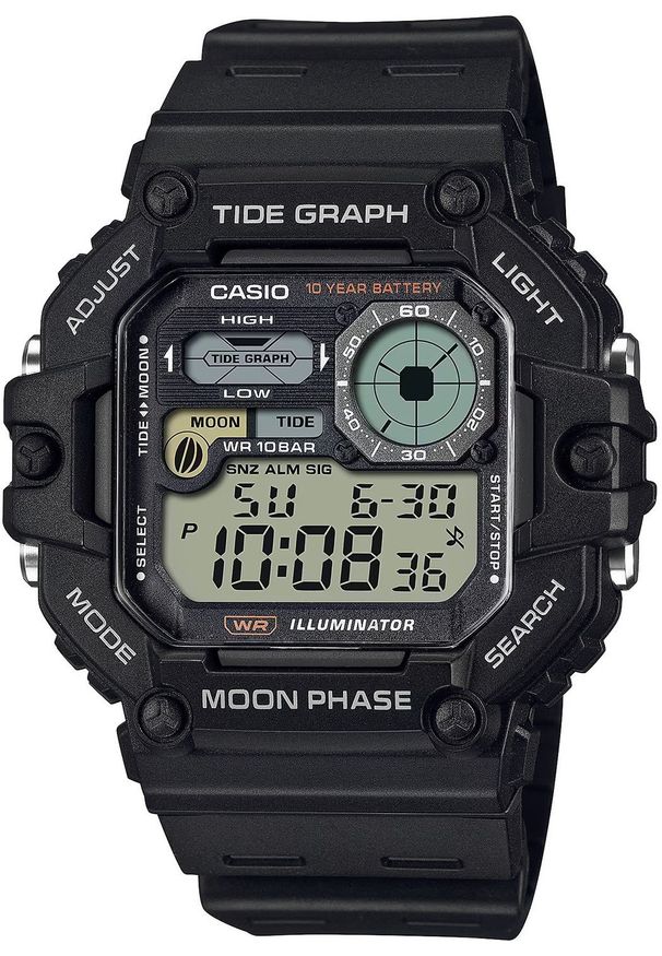 Zegarek męski Casio WS-1700H-1AVEF czarny. Kolor: czarny