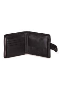 Wittchen - Męski portfel ze skóry poziomy czarny. Kolor: czarny. Materiał: skóra. Wzór: aplikacja #3
