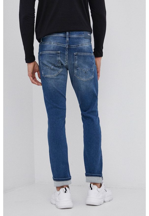 Pepe Jeans Jeansy Track męskie. Kolor: niebieski