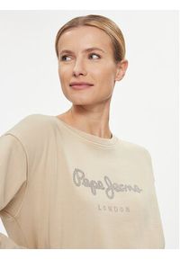 Pepe Jeans Bluza Harley PL581402 Beżowy Regular Fit. Kolor: beżowy. Materiał: bawełna