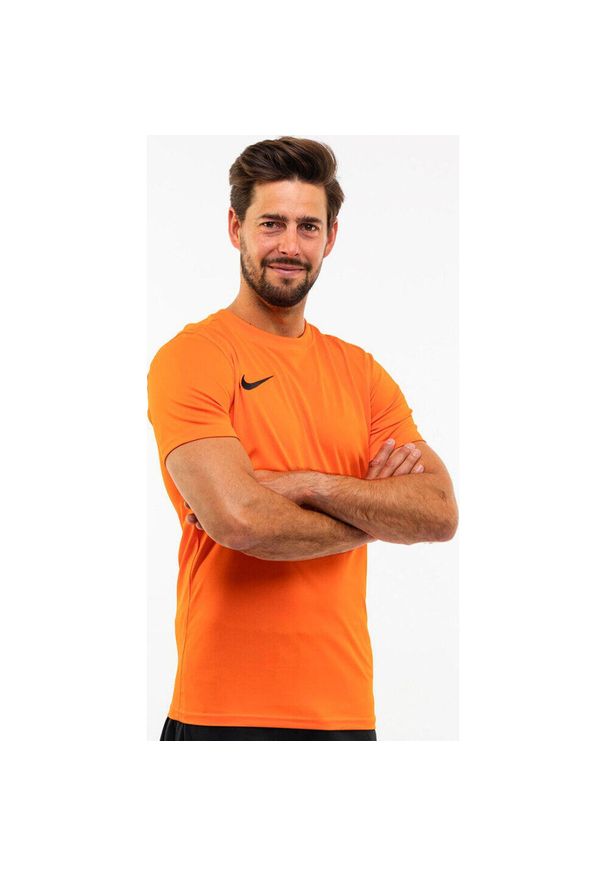 Koszulka sportowa męska Nike Dry Park VII JSY SS. Kolor: pomarańczowy. Sport: piłka nożna
