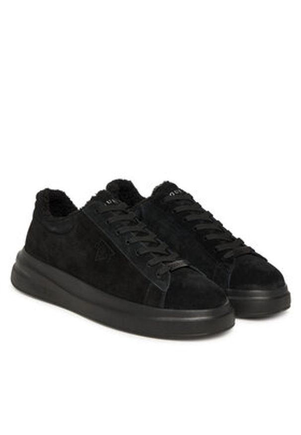 Guess Sneakersy FMFBAN LEP12 Czarny. Kolor: czarny. Materiał: zamsz, skóra