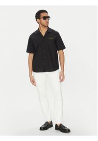 Karl Lagerfeld - KARL LAGERFELD Koszula 605443 552600 Czarny Relaxed Fit. Typ kołnierza: dekolt w karo. Kolor: czarny. Materiał: bawełna