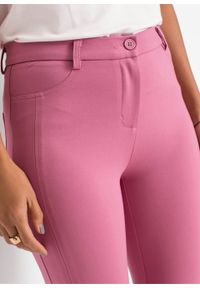 Spodnie bonprix jeżynowy sorbetowy. Kolor: fioletowy. Materiał: elastan, poliamid, wiskoza, materiał #3