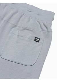 Ombre Clothing - Spodnie męskie dresowe joggery P948 - jasnoszare - XXL. Kolor: szary. Materiał: dresówka #3