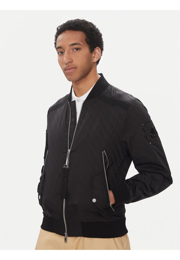 Moose Knuckles Kurtka bomber Courville M14MB003H Czarny Regular Fit. Kolor: czarny. Materiał: syntetyk