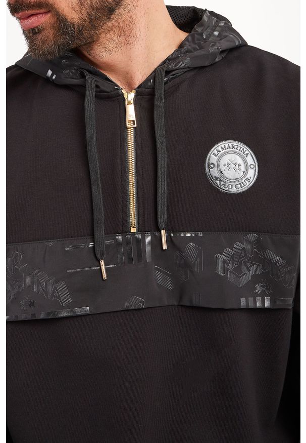 La Martina - Bluza LA MARTINA. Typ kołnierza: kaptur. Materiał: guma. Wzór: aplikacja