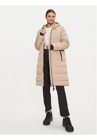 Whistler Płaszcz zimowy Amaret W Long Puffer W234603 Beżowy Regular Fit. Kolor: beżowy. Materiał: syntetyk. Sezon: zima