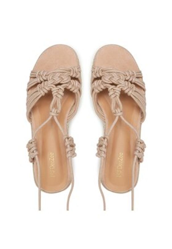 DeeZee Espadryle RT220681 Beżowy. Kolor: beżowy. Materiał: materiał