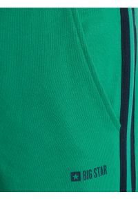 Big-Star - Spodnie męskie dresowe z lampasami zielone Smith 301/ Santo 301. Kolor: zielony. Materiał: dresówka. Wzór: nadruk #5