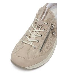 Rieker Sneakersy N1455-62 Beżowy. Kolor: beżowy. Materiał: materiał