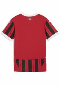 Koszulka Puma Acm Home Jersey Jr Dzieci. Kolor: czerwony, wielokolorowy, czarny. Materiał: jersey