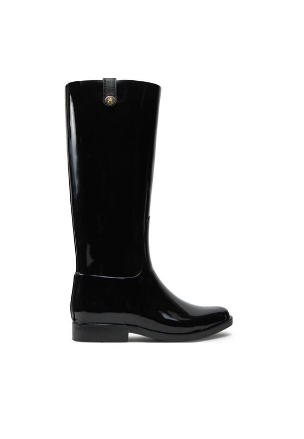 TOMMY HILFIGER - Tommy Hilfiger Kalosze Th Stud Rubber Long Rainboot FW0FW08185 Czarny. Kolor: czarny