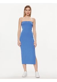 Tommy Jeans Sukienka letnia DW0DW17925 Niebieski Slim Fit. Kolor: niebieski. Materiał: syntetyk. Sezon: lato #1