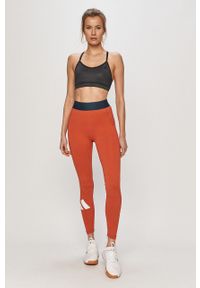 adidas Performance - Legginsy GL0687. Kolor: pomarańczowy. Materiał: dzianina #5