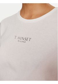 TwinSet - TWINSET T-Shirt 242TP2321 Biały Relaxed Fit. Kolor: biały. Materiał: bawełna #3