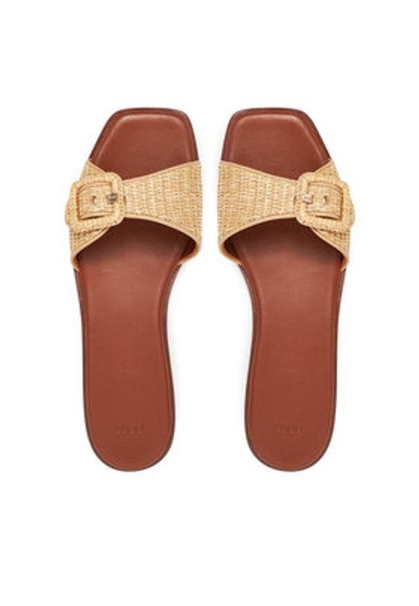 BOSS Klapki Charlize Slid10 50542223 Beżowy. Kolor: beżowy. Materiał: syntetyk