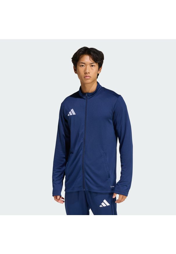 Adidas - Bluza dresowa Entrada26. Kolor: niebieski, wielokolorowy, biały. Materiał: dresówka. Technologia: ClimaCool (Adidas). Sport: piłka nożna