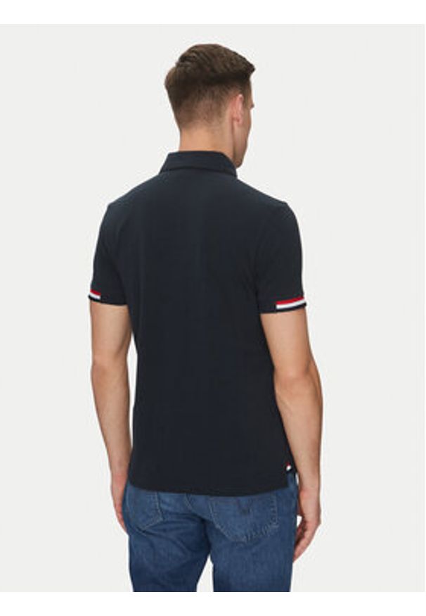Geox Polo M5510L T3240 F1624 Granatowy Regular Fit. Typ kołnierza: polo. Kolor: niebieski. Materiał: bawełna